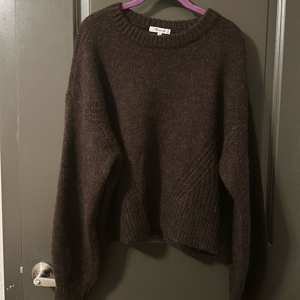 Madewell brown pullover sweater with wool size xl